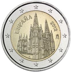 Obverse of Spain 2 euros 2012 - Burgos Cathedral