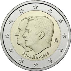 Obverse of Spain 2 euros 2014 - King Felipe VI's Succession to the Throne