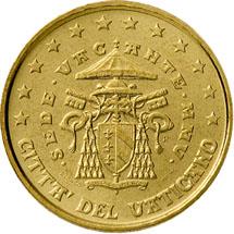 Obverse of Vatican 10 cents 2005 - Sede Vacante