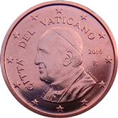 Coin: 1 Euro (Vatican City(2006~2013 - 265th Pope Benedict XVI) WCC:km388