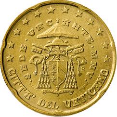 Obverse of Vatican 20 cents 2005 - Sede Vacante