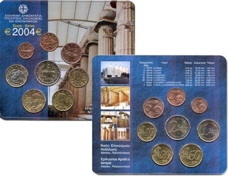 Obverse of Greece Official Blister 2004