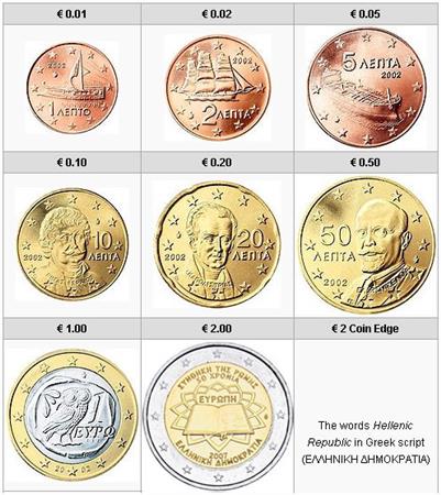 Obverse of Greece Complete Year Set - Treaty of Rome 2007