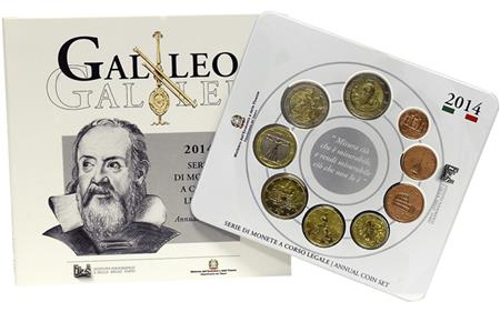 Obverse of Italy Official Blister - Galileo Galilei 2014