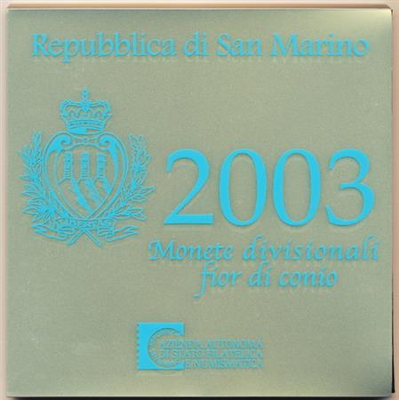 Obverse of San Marino Official Blister 2003