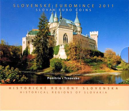 Obverse of Slovakia Official Blister -  Ponitrie, Trnavsko 2011