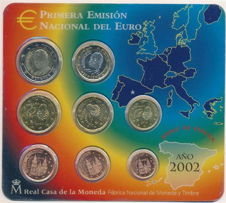 Obverse of Spain Official Blister 2002