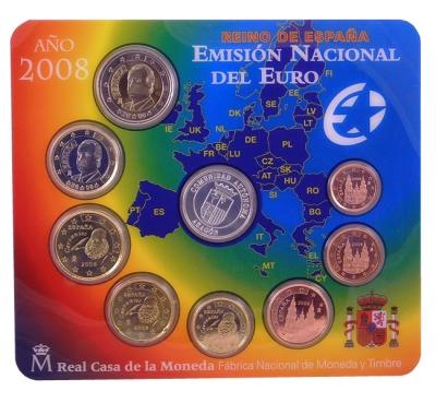 Obverse of Spain Official Blister 2008
