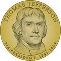 Presidential Dollars Thomas Jefferson Coin
