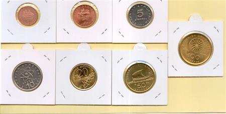 Obverse of Greece Complete Year Set 2000