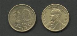 Obverse of Brazil 20 centavos 1945 - Getulio Dornelles Vargas