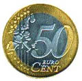 Fake 50 euro cents coin